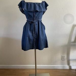 Express women’s denim dress above knee size S